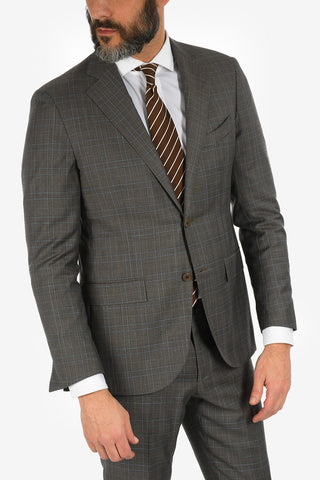 side vents belt loops district check drop 7R 2-button SARTORIA suit