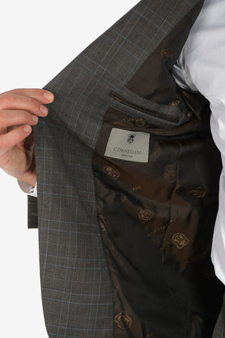 side vents belt loops district check drop 7R 2-button SARTORIA suit