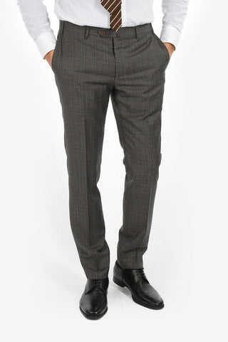 side vents belt loops district check drop 7R 2-button SARTORIA suit