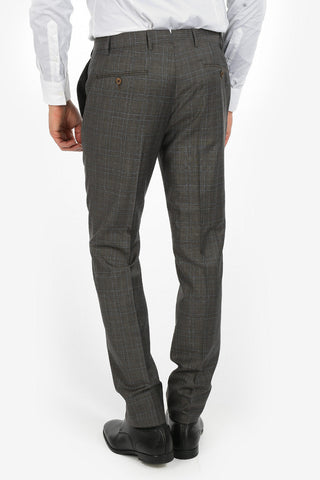 side vents belt loops district check drop 7R 2-button SARTORIA suit