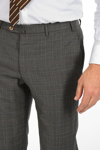 side vents belt loops district check drop 7R 2-button SARTORIA suit