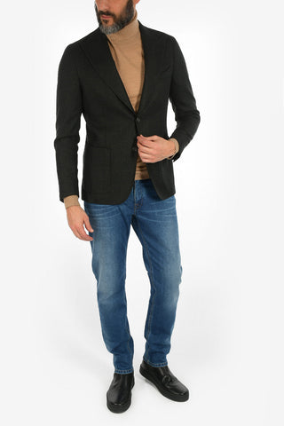 CC COLLECTION check REWARD drop 7R peak lapel blazer