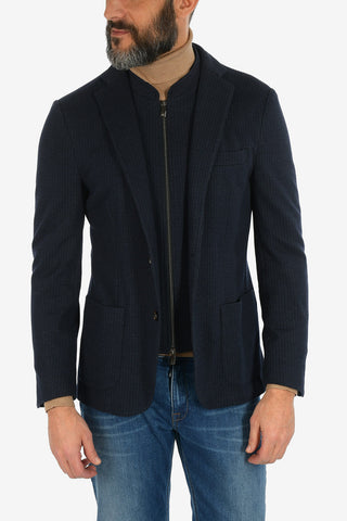ID houndstooth drop 7R side vents patch pocket 2-button blazer