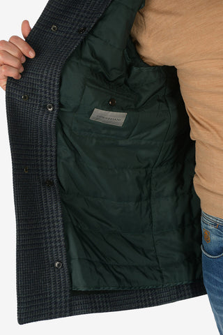 prince of Wales virgin wool balmacaan coat