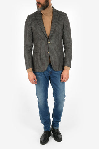 CC COLLECTION Blazer REWARD gessata drop 7R due spacchi