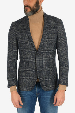 district check drop 7R notch lapel patch pocket 2-button ACADEMY SOFT blazer