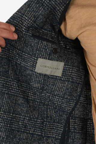 district check drop 7R notch lapel patch pocket 2-button ACADEMY SOFT blazer