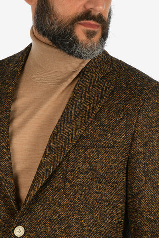 CC COLLECTION giacca a 2 bottoni REWARD plain herringbone drop 7R e tasca a toppa