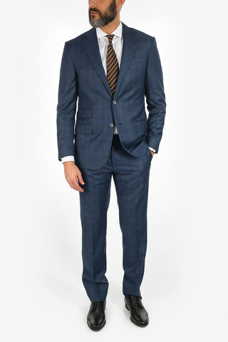 side vents belt loops plaid drop 7R 2-button LEADER suit