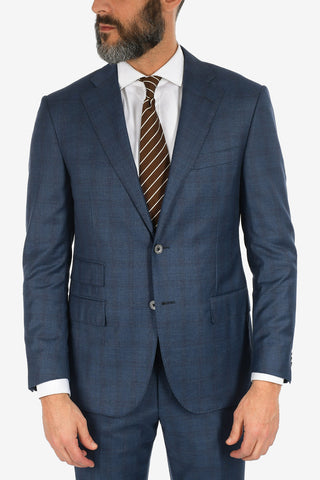 side vents belt loops plaid drop 7R 2-button LEADER suit