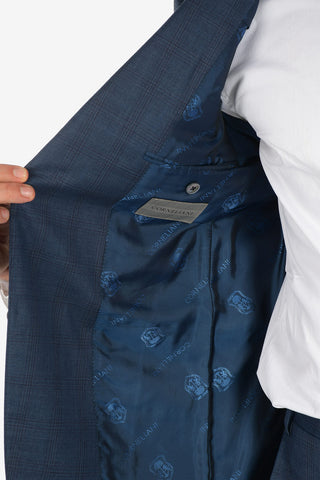 side vents belt loops plaid drop 7R 2-button LEADER suit