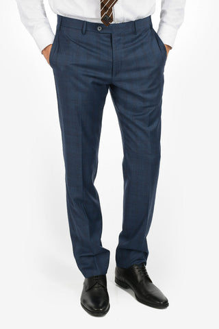 side vents belt loops plaid drop 7R 2-button LEADER suit