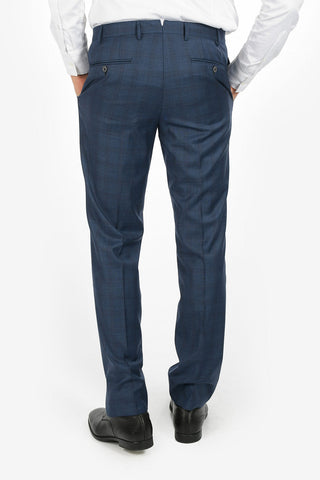 side vents belt loops plaid drop 7R 2-button LEADER suit