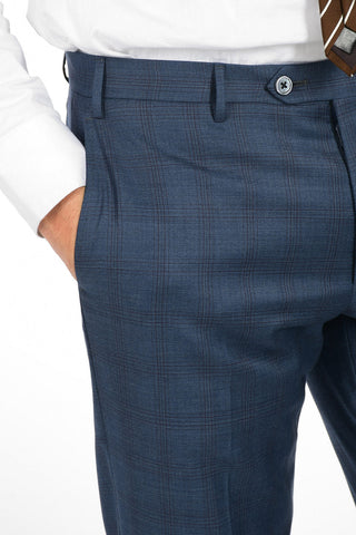 side vents belt loops plaid drop 7R 2-button LEADER suit