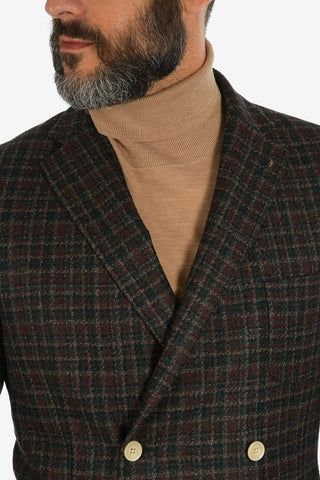 CC COLLECTION check drop 7R side vents REWARD double-breasted blazer