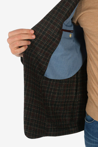 CC COLLECTION check drop 7R side vents REWARD double-breasted blazer