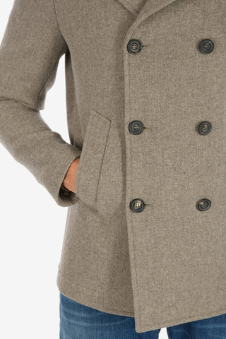 virgin wool double breasted peacot
