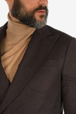 silk and cashmere drop 7R peak lapel double-breasted ACADEMY SOFT blazer