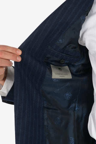 side vents notch lapel chalk stripe drop 7R 2-button SARTORIA suit