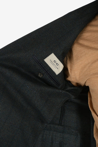 CC COLLECTION check drop 8R center vent peak lapel double-breasted RESET blazer