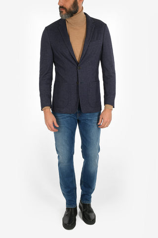 ID silk and cashmere drop 7R side vents 2-button blazer