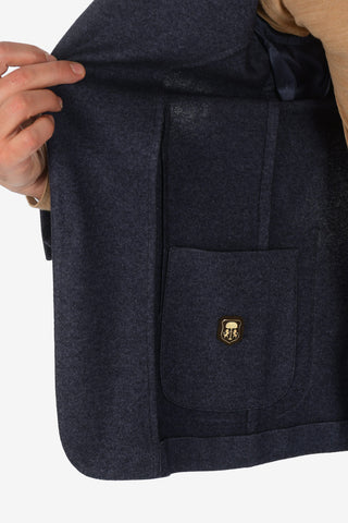 ID silk and cashmere drop 7R side vents 2-button blazer