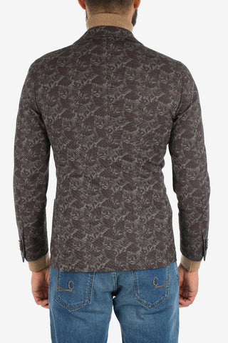 CC COLLECTION Leaf Pattern drop 8R side vents RESET double-breasted blazer