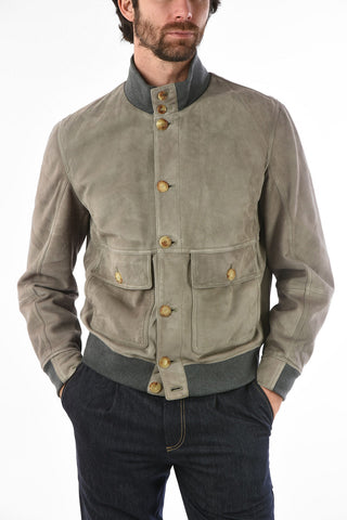 Suede Jacket with Patch Pockets