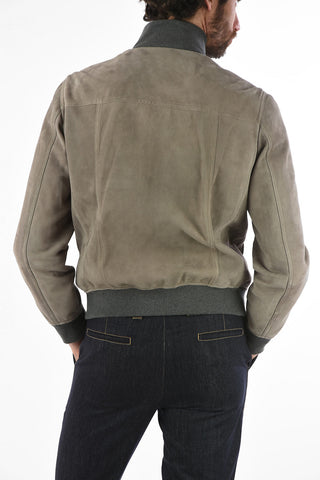 Suede Jacket with Patch Pockets