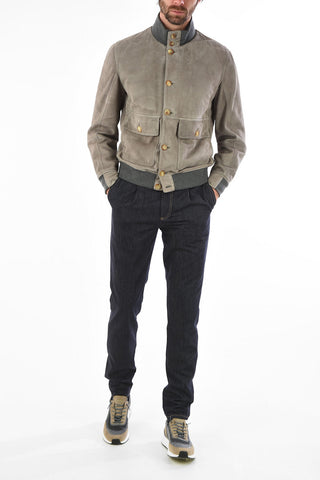 Suede Jacket with Patch Pockets