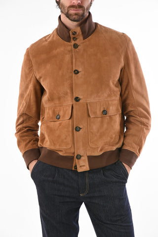 Suede Jacket with Patch Pockets