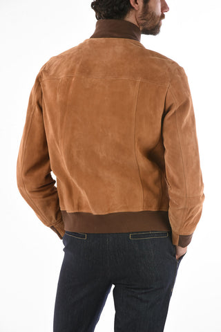 Suede Jacket with Patch Pockets
