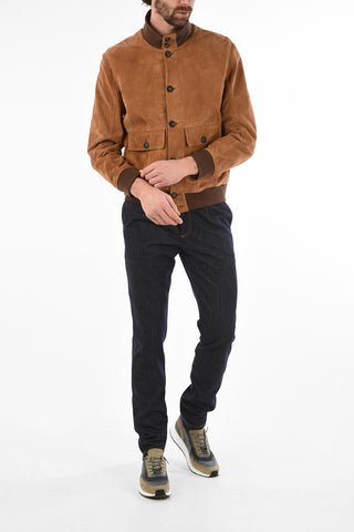 Suede Jacket with Patch Pockets