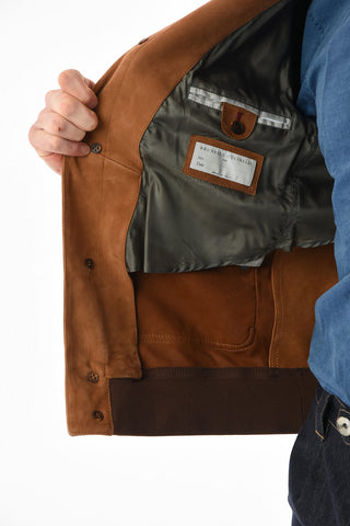Suede Jacket with Patch Pockets