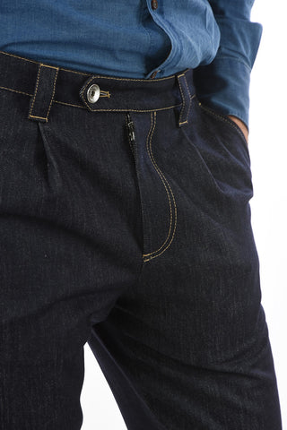 Single Pleat LEISURE FIT Jeans 15cm