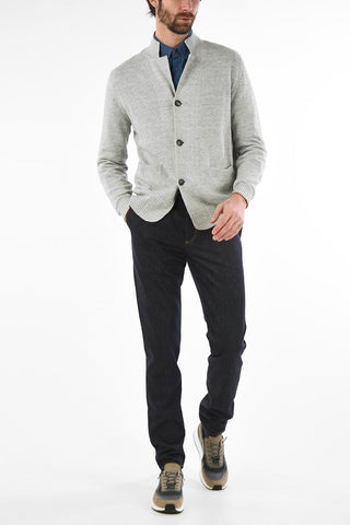Linen and Cotton 3-Button Cardigan