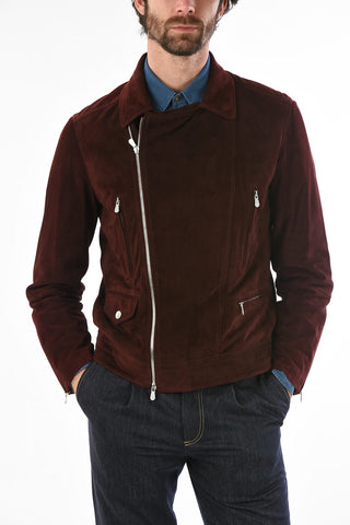 Suede Jacket with Zip Closure