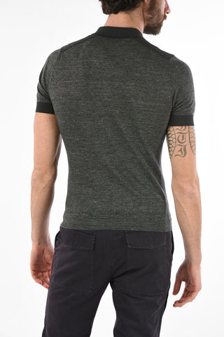 Cotton and Linen 3 Button Polo Shirt