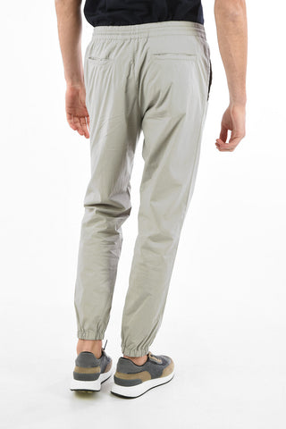 ZZEGNA Stretch Cotton Joggers with Drawstring Closure