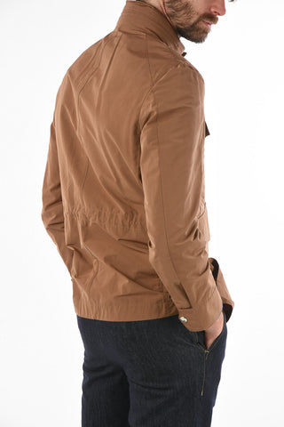 Multi-Pocket Jacket with Zip and Button Closure