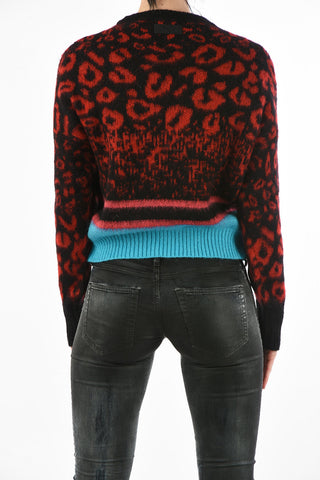 Printed crop M-CRE Crew-neck Sweater