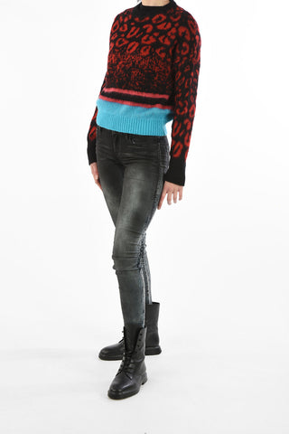 Printed crop M-CRE Crew-neck Sweater