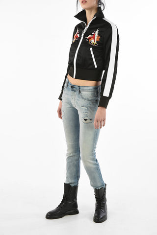 Zip Closure F-LIDIUS Crop Sweatshirt