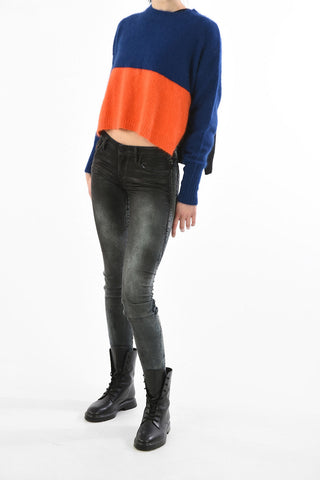 Side split M-AIRY Cropped Sweater