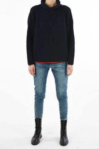 Turtleneck M-WARM Knit Cable Sweater