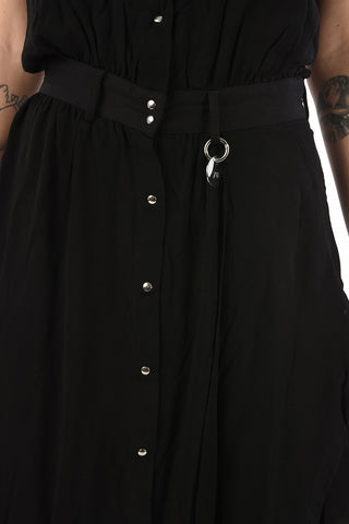 v-neck double split-side hem maxi D-DEMI dress