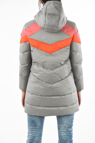 Full Zip W-PATLONG-NEW Down Jacket with hood