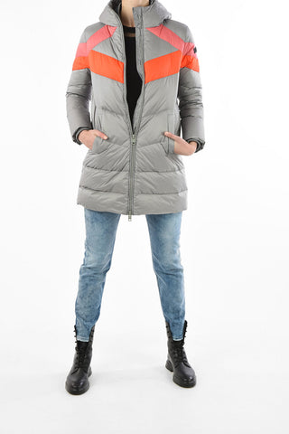 Full Zip W-PATLONG-NEW Down Jacket with hood