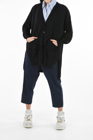 MM6 Side Split Oversize Asymmetric Cardigan