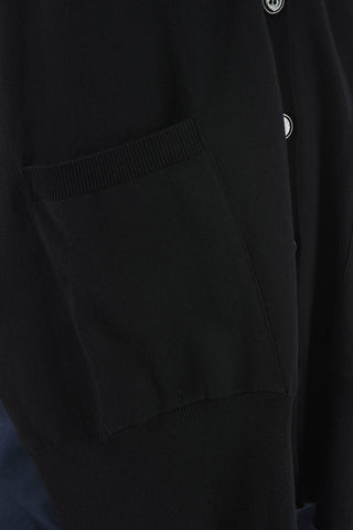 MM6 Side Split Oversize Asymmetric Cardigan